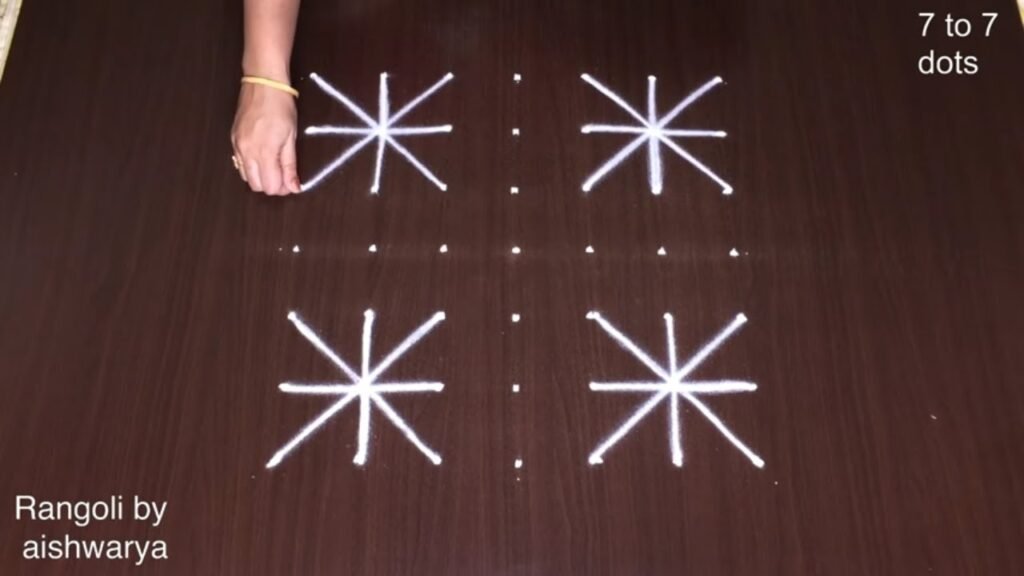 7×7 dots chukki rangoli