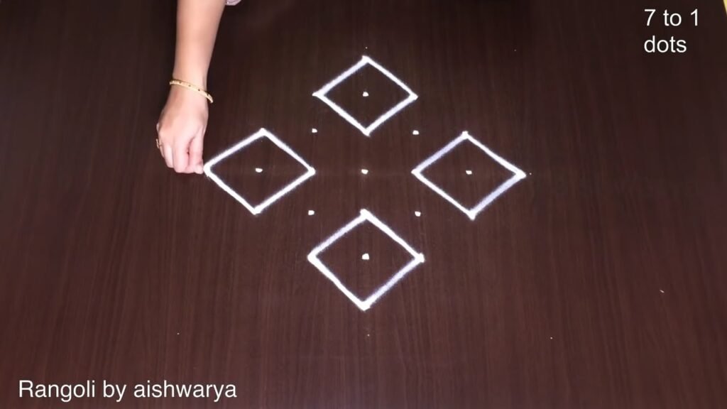 7 dots rangoli