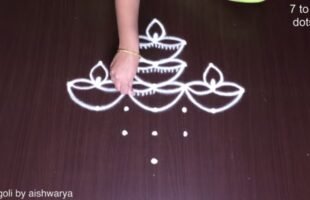 7 Dots Beginners Rangoli Kolam