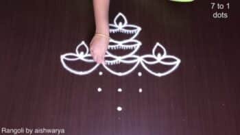 7 Dots Beginners Rangoli Kolam
