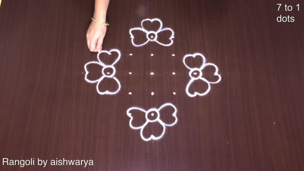 7 dots rangoli