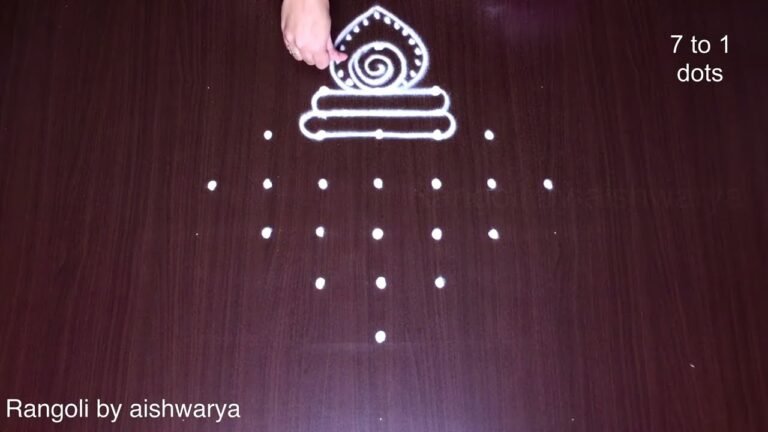 7 dots Ganesh Chaturthi rangoli