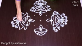 7 Dots Lakshmi Mata Rangoli