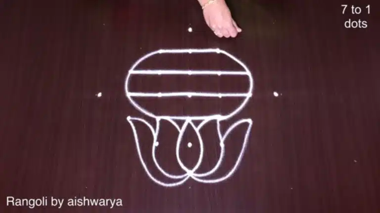 7 dots lotus rangoli