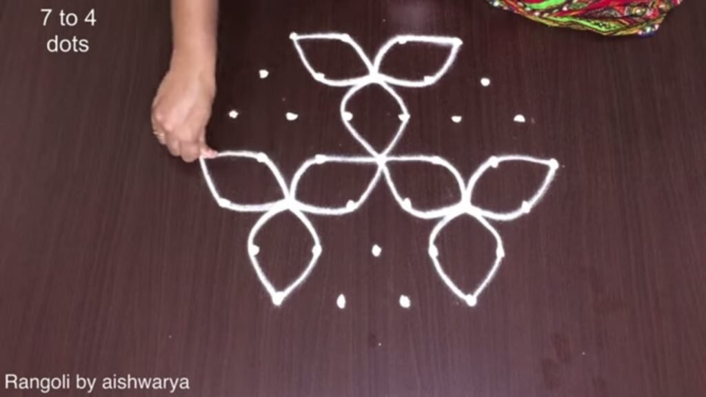7 dots rangoli