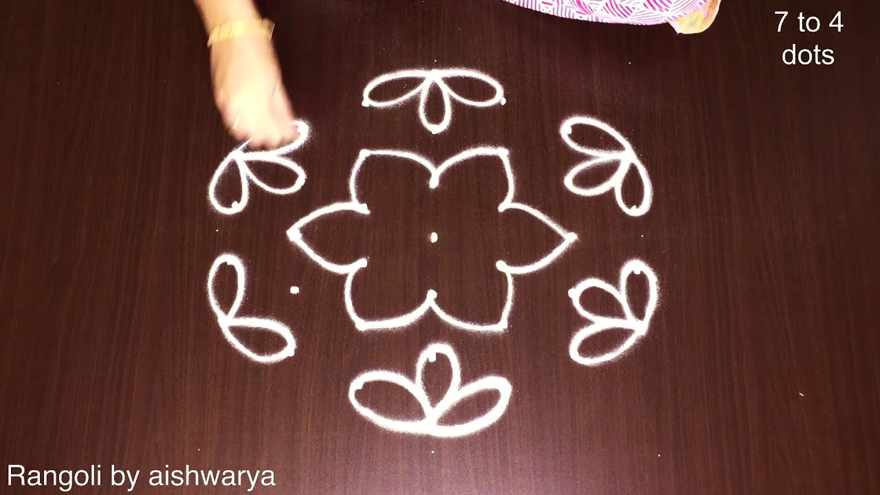 7 Into 4 Unique New Kolam Dots