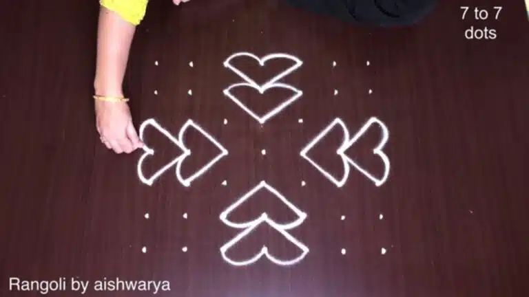 7×7 dots festival rangoli