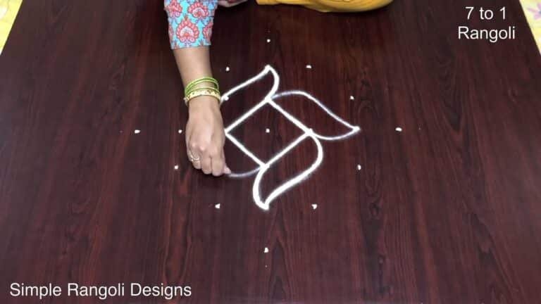 7 dots rangoli