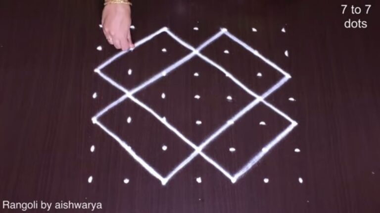 7-to-7 dot Diwali rangoli