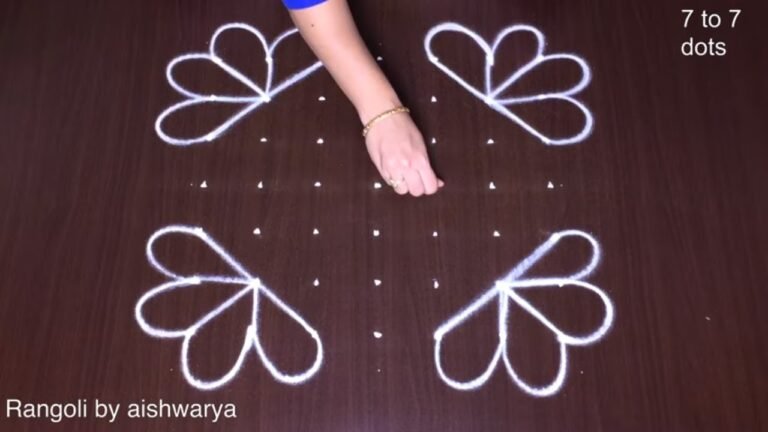 7-to-7 dot flower rangoli