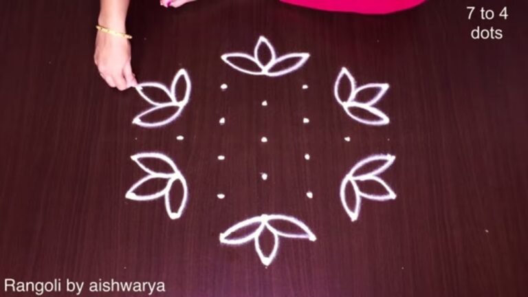 7 to 4 Dots Rangoli