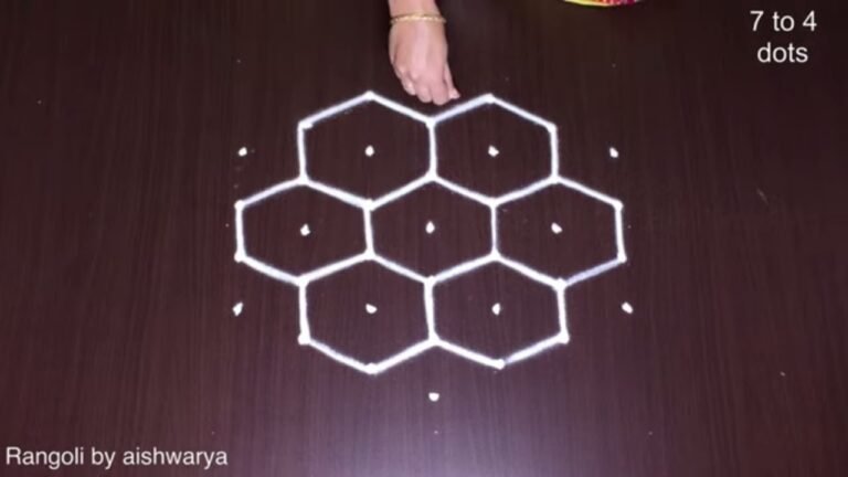 7 to 4 Very Easy Rangoli