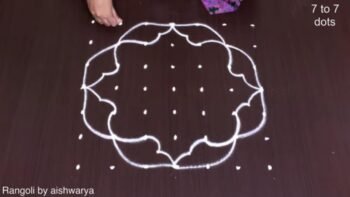 7 to 7 Dots Simple Rangoli