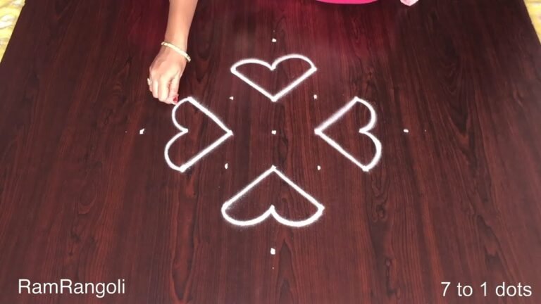 7×1 dots rangoli