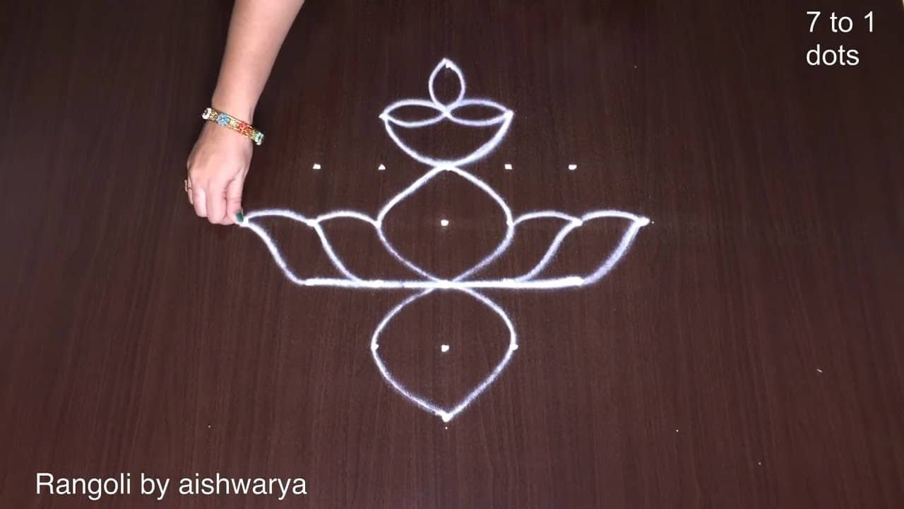 7×1 Dots Rangoli