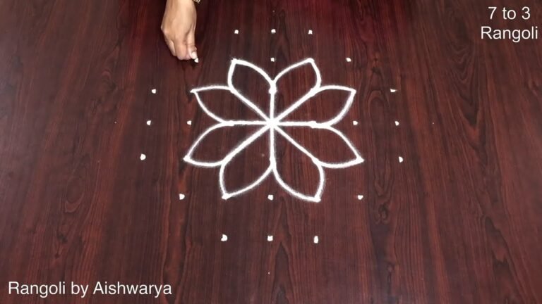 7×3 dots kolam