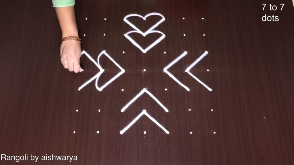 7×7 dots Margazhi kolam