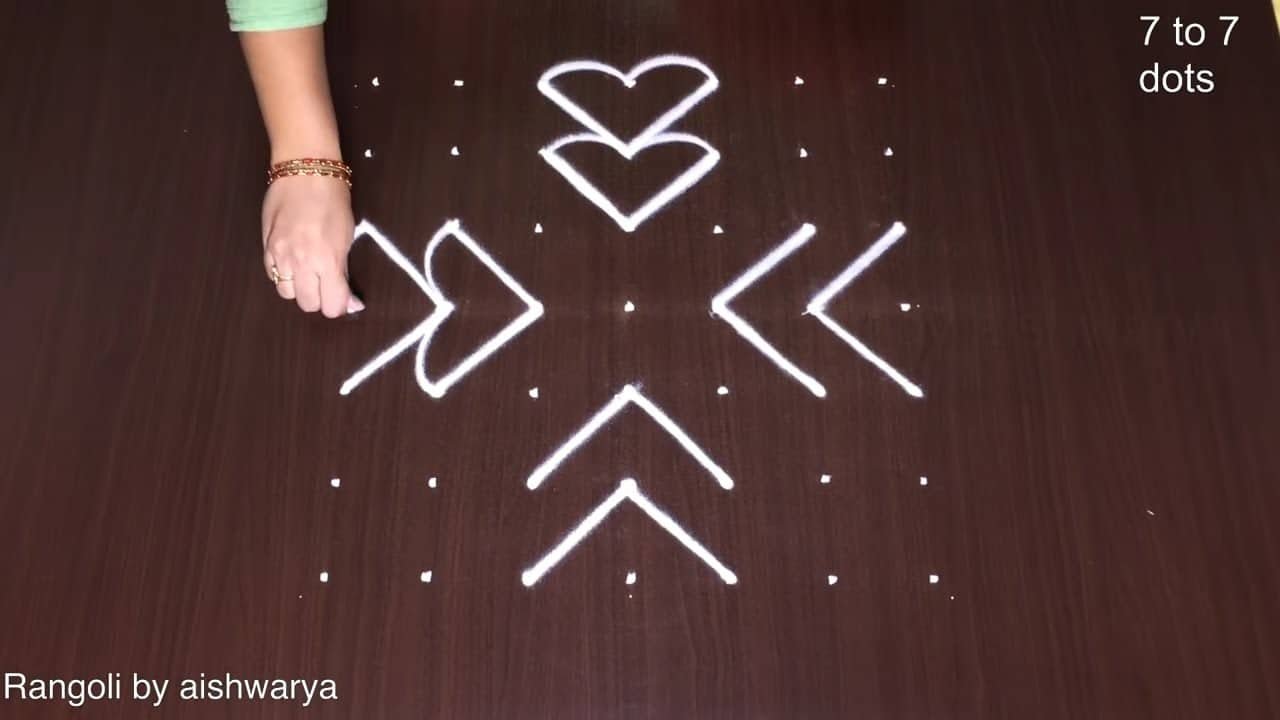 7×7 Beautiful Margazhi Kolam