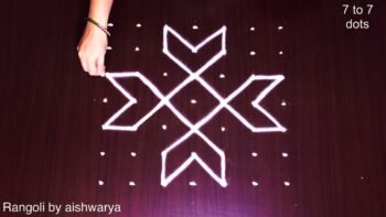7×7 Designs Kolam on Floor