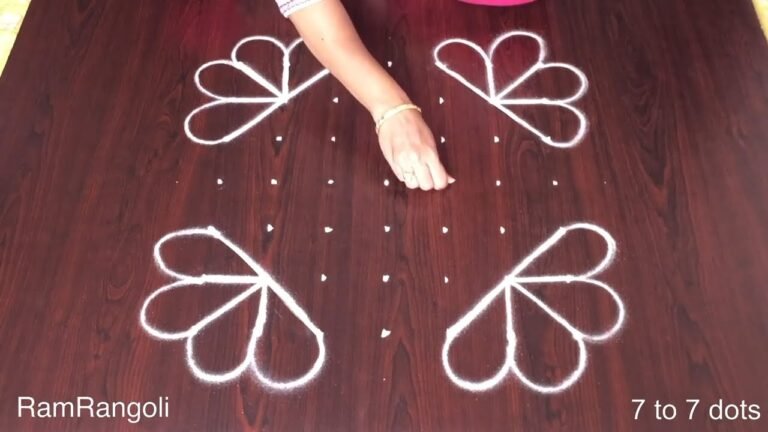7X7 Dots Easy Kolam