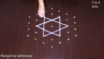 7by4 Dots Star Kolam