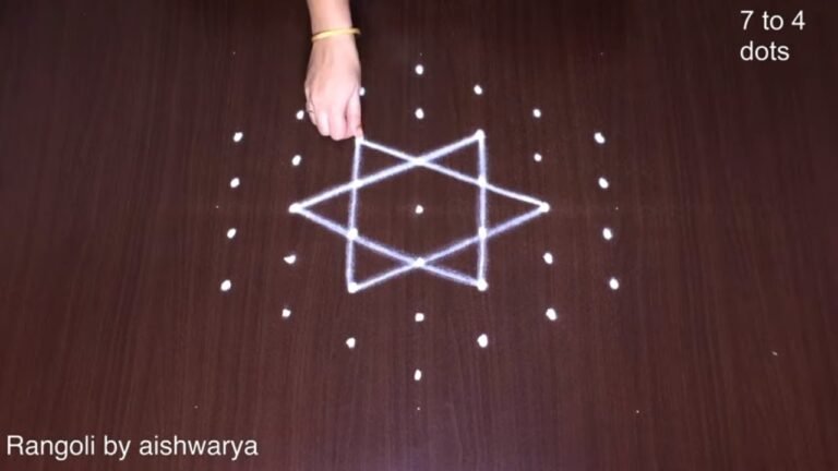 7by4 Dots Star Kolam