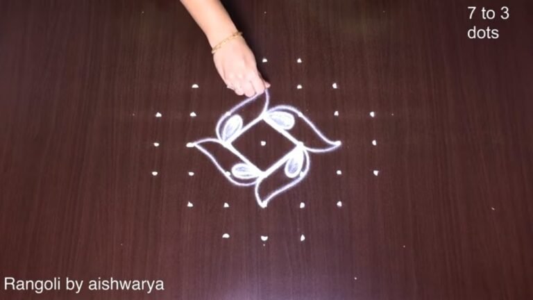 7×3×3 dots diya kolam