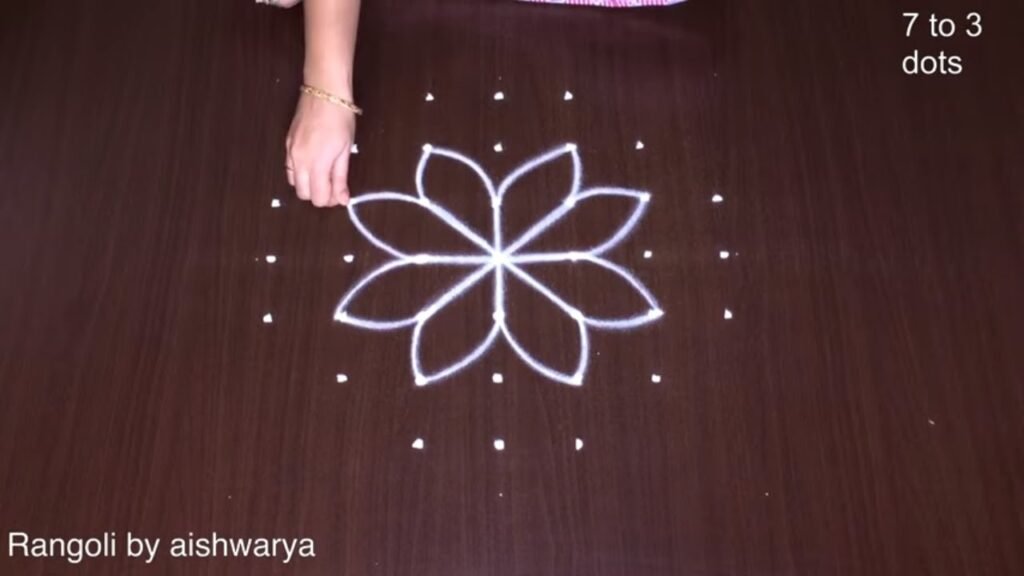7×3×3 dots pooja room kolam