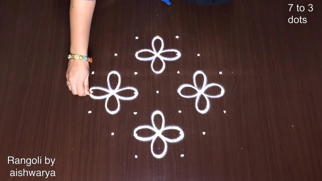 7x3x3 Friday Muggulu Daily Rangoli