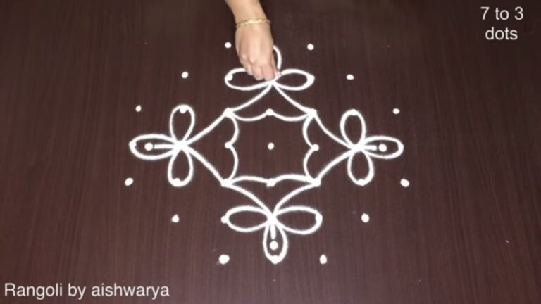 7×3×3 dots hand rangoli