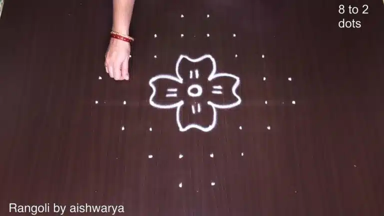 8×2×2 dots rangoli