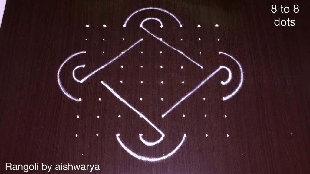 8×8 dots pooja kolam