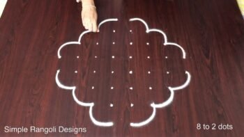 8 Dots Rangoli for Beginners