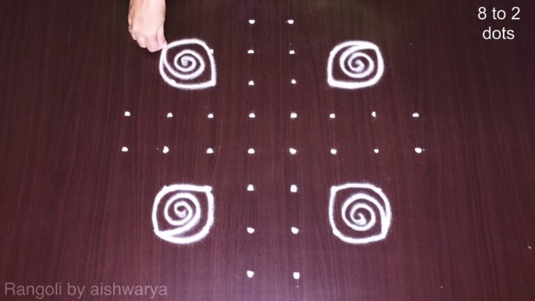 kolam with 8 dots