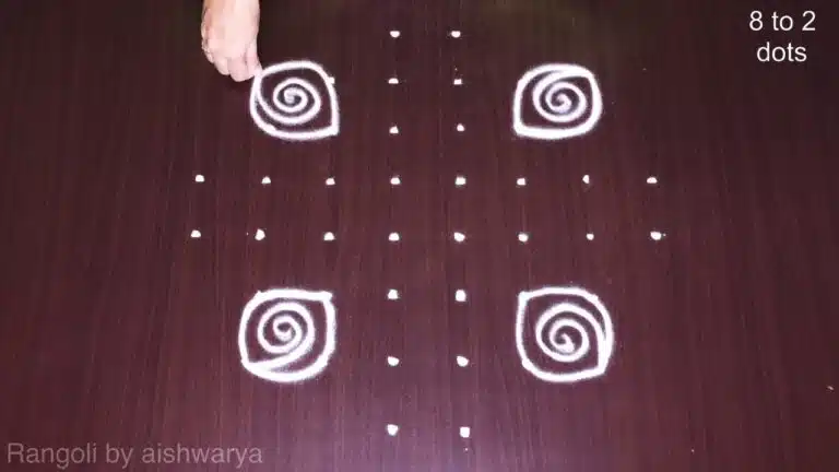 kolam with 8 dots