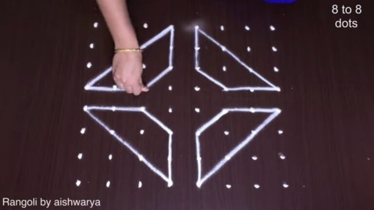 8-to-8 dot Navratri Durga Pooja kolam
