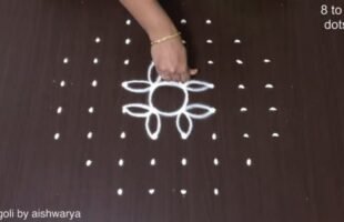 8×4 Easy Traditional Rangoli for Deepawali