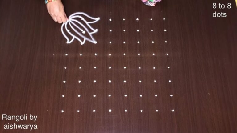 8×8 dots Sunday rangoli