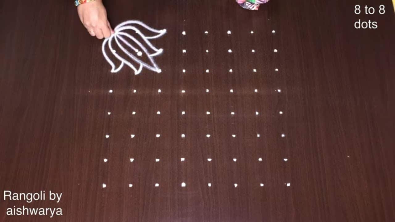 8×8 Dots Sunday Rangoli