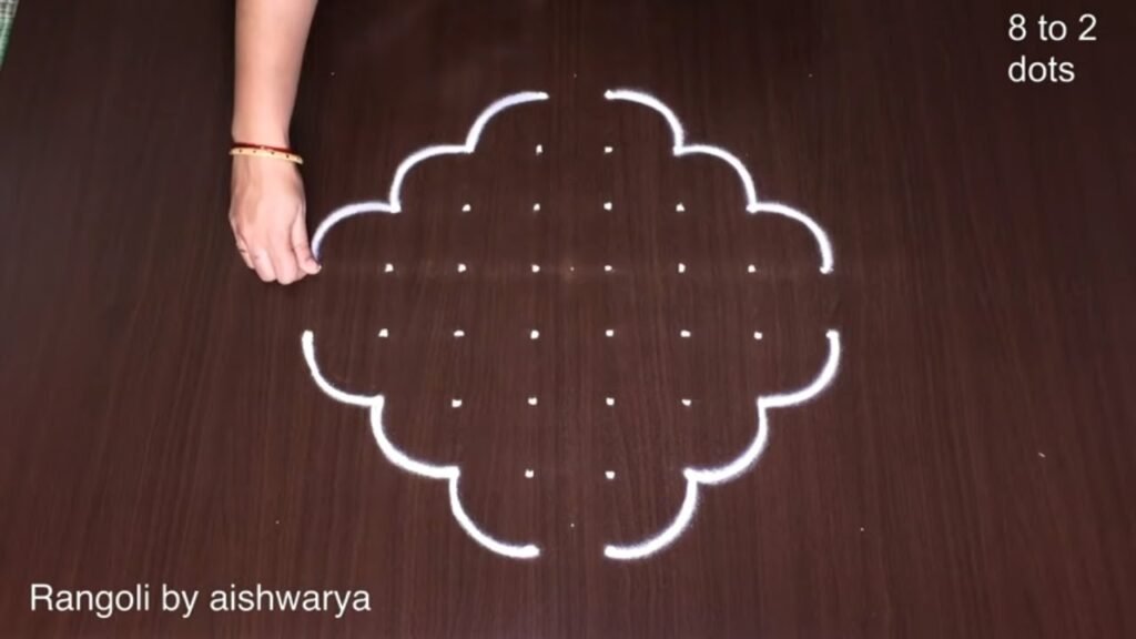 8×2×2 dots Diwali kolam