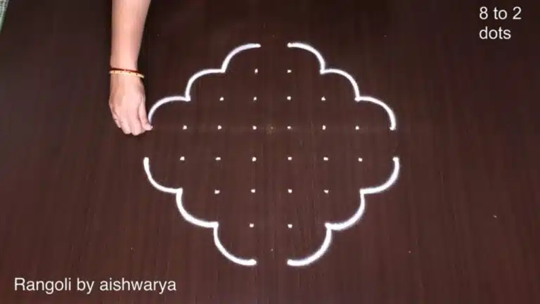 8×2×2 dots Diwali kolam