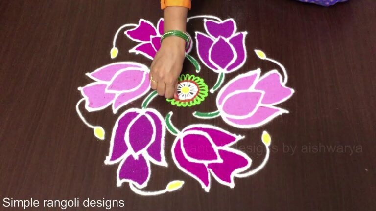 9×5 dots rangoli