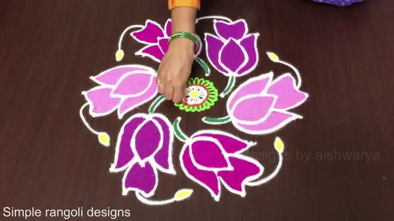 9×5 dots rangoli