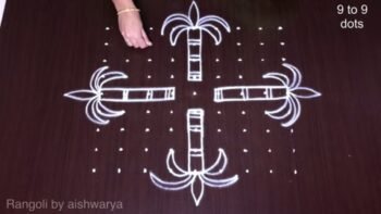 9 by 9 Straight Dots Muggulu