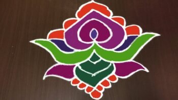 9 Dots Beautiful Flower Muggulu Designs