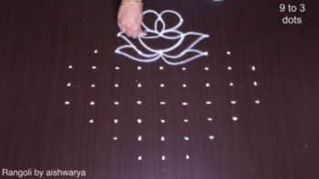 9 Dots Diwali Festival Diya Rangoli