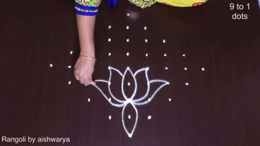 9-to-1 dot rangoli