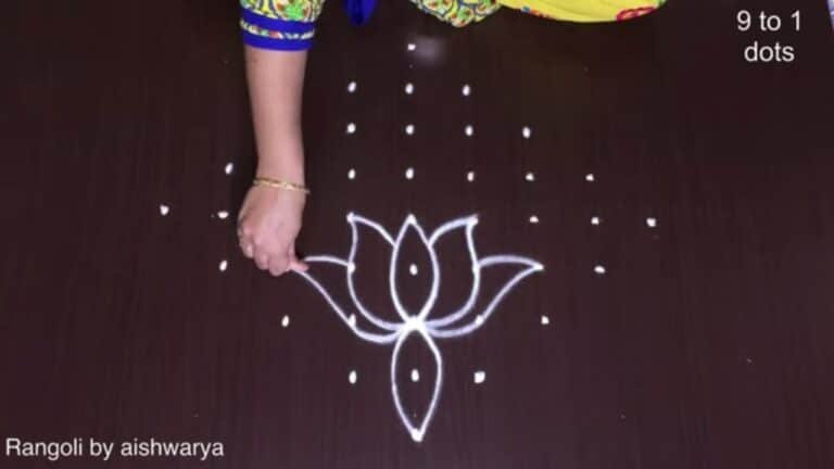 9-to-1 dot rangoli