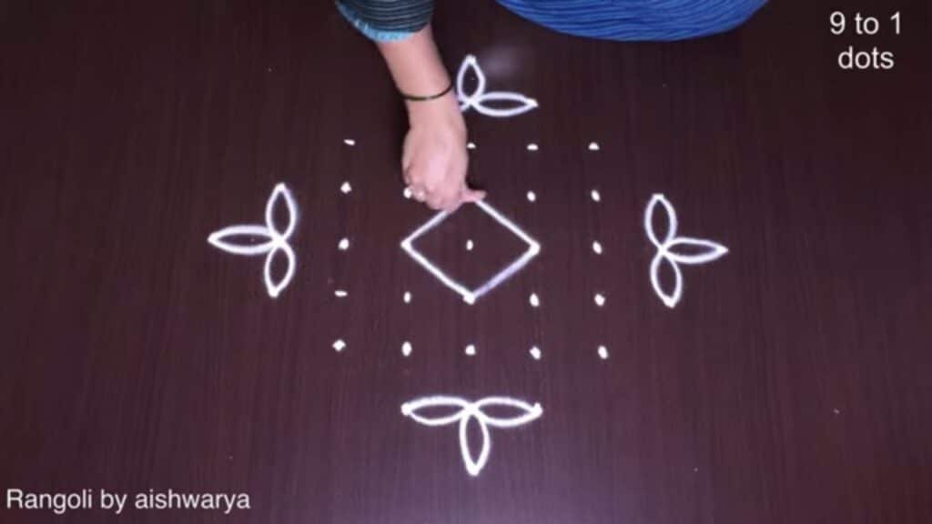 9-to-1 dot Diwali kolam