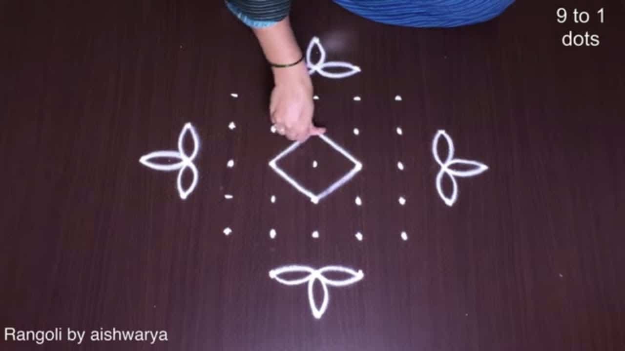 9 to 1 Beautiful Diwali Kolam